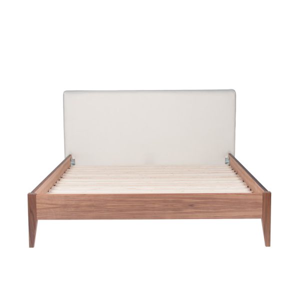 Leila bed with upholstered headboard